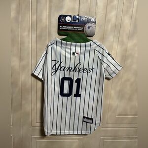 New York Yankees MLB Dog Jersey Small 9-15 lbs Pet First Pinstripe Costume S,M,L